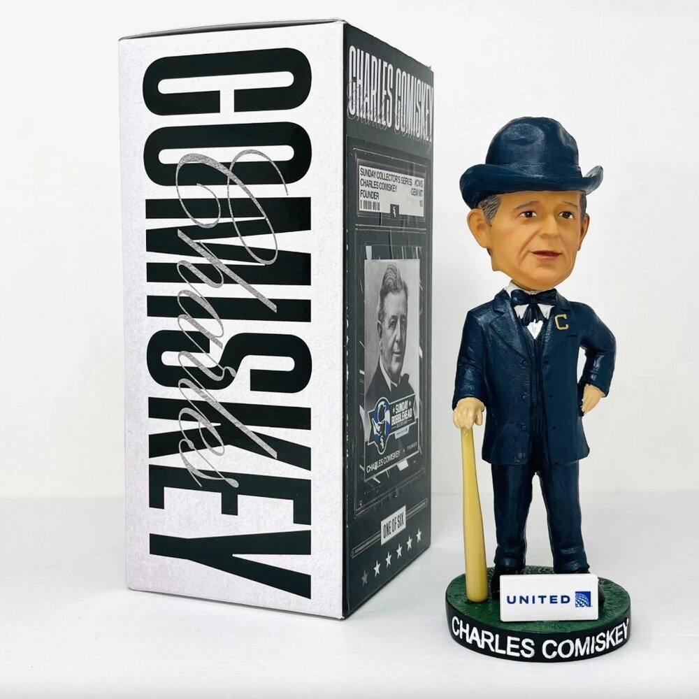 Charles Comiskey Bobblehead Chicago White Sox Sunday Collector's Series 7.5" Tal